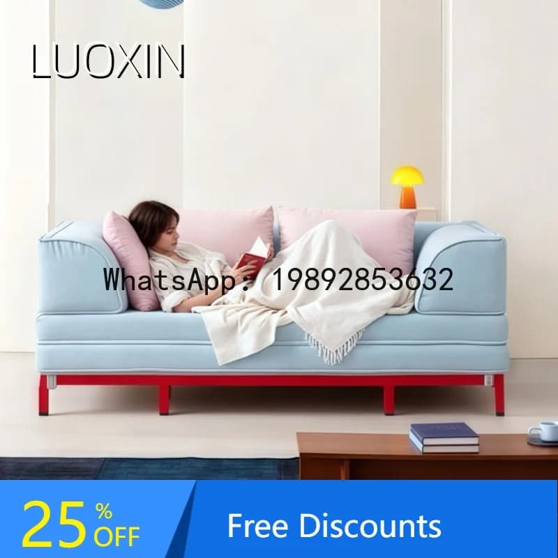 LYY Small Apartment Folding Dual-use Sofa Bed Multi-functional Retractable Pull-out Bed Living Room Multi-person Fabric Lazy