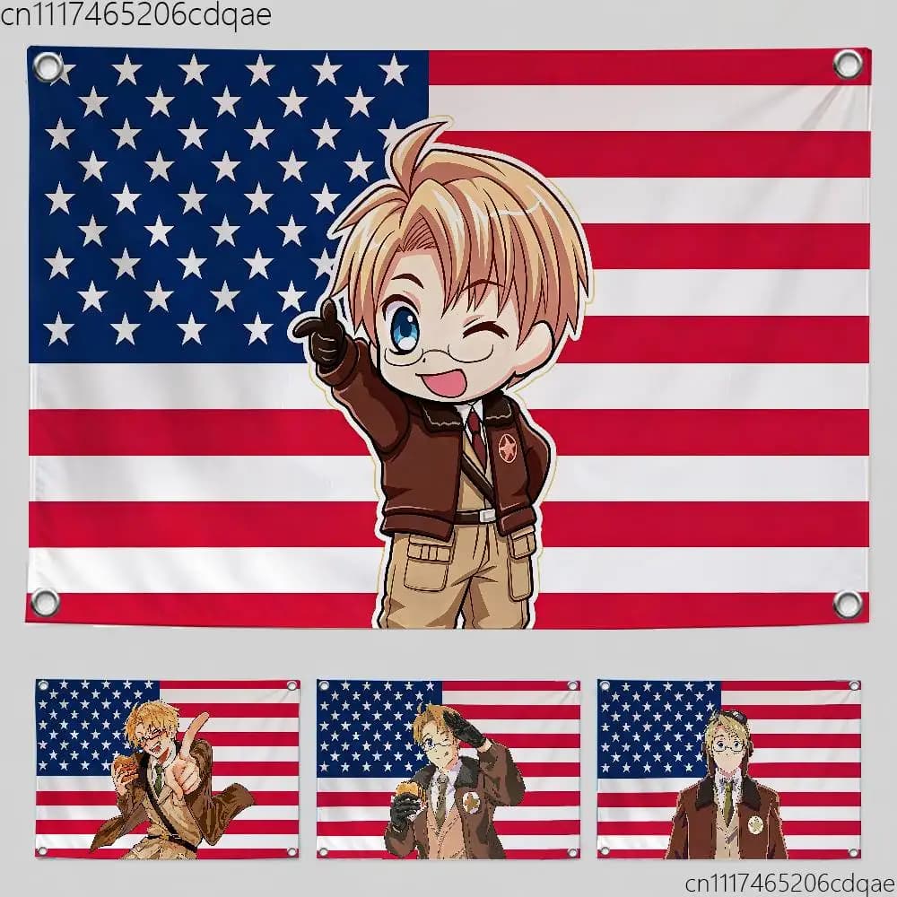 For America Alfred F Jones Celebrity Flag Suitable For Birthday Parties Living Room Bedroom And Outdoor Camping Decorations