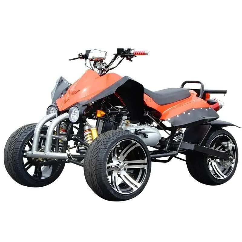 Inverted three-wheeled fuel motorcycle Zongshen, a handsome ATV with three wheels and wide tires after the engine