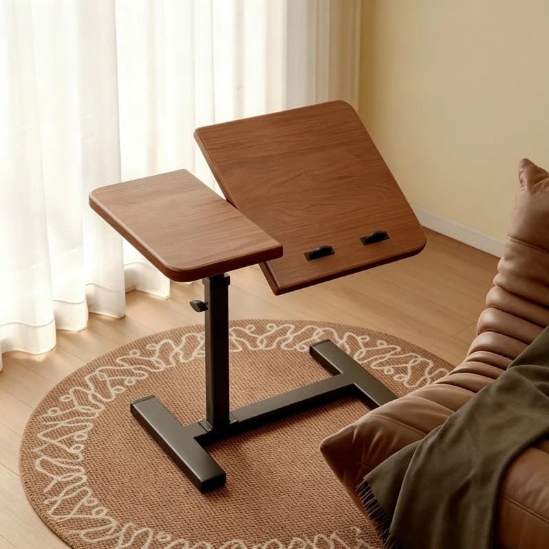 Small Adjustable Side Tables Folding Vintage Lift Up End Table Bedroom Nightstands Minimalist Mesa Plegable Home Furniture