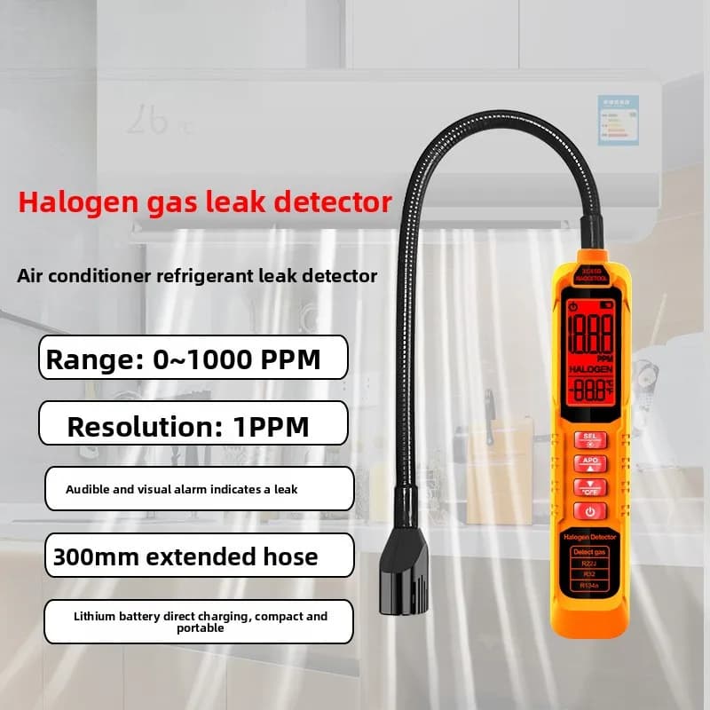 High Precision Refrigerant Leak Detector, Halogen Tester Conditioner Refrigerator Coolant Detection