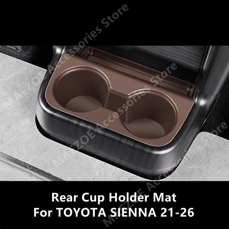 For TOYOTA SIENNA 21-26 Rear Cup Holder Mat,Car Interior Decoration Modification Protection Accessories Refit