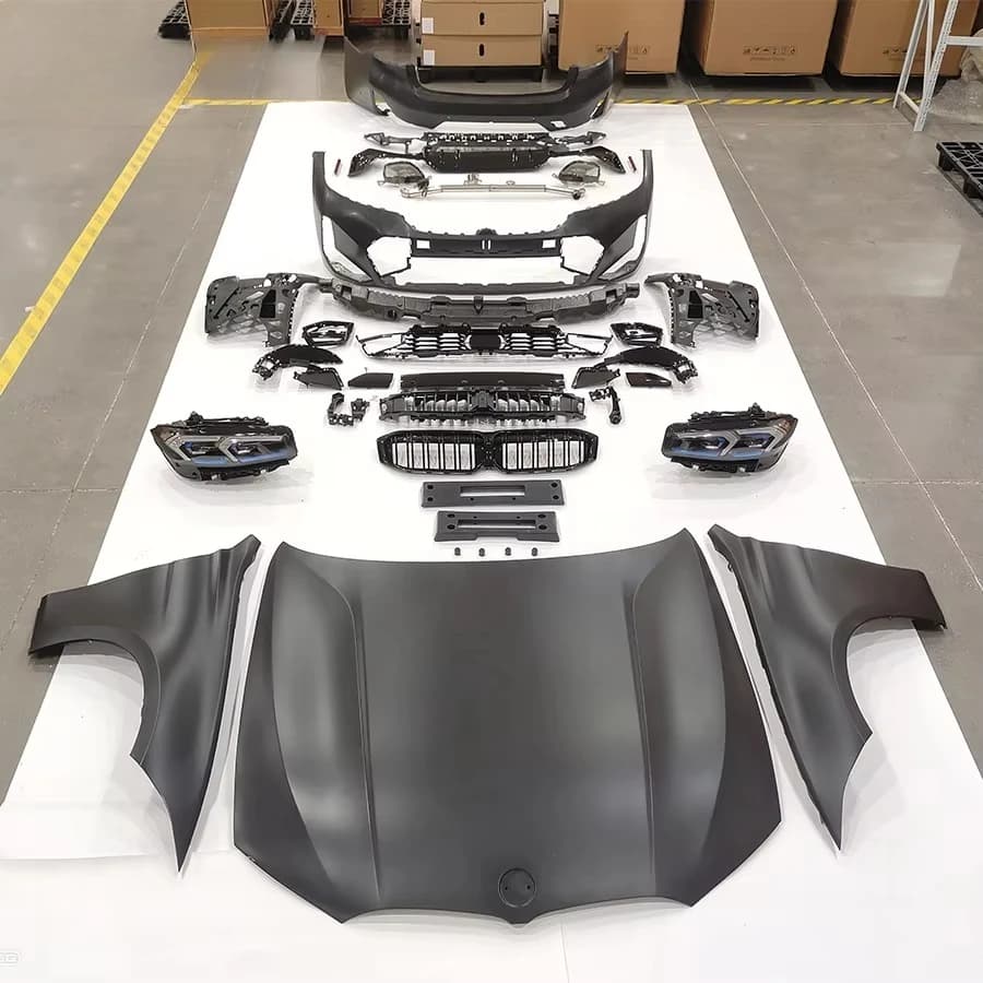 3 SERIES F30 UPGRADE NEW G20 LCI STYLE BODY KIT 2013-2018 320i 325i HEAD LIGHTS BUMPER FENDER HOOD LIP 3S MODIFY FACELIFT KIT
