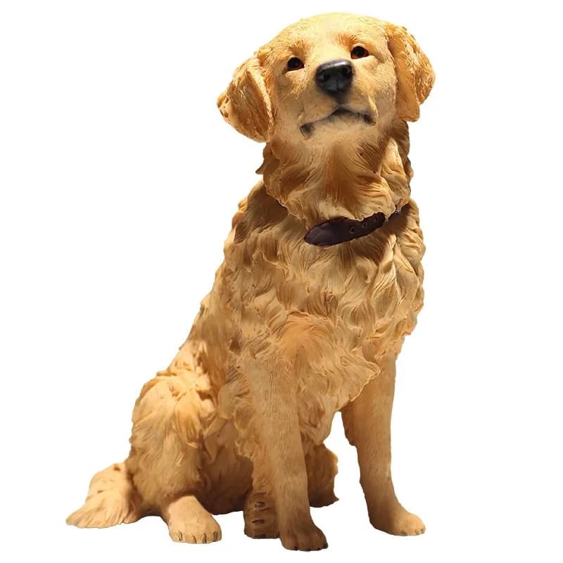Model Play Golden Retriever Simulation Dog Model Golden Retriever Tabletop Ornament Golden Retriever Home Crafts