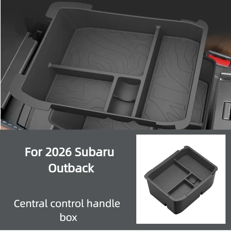 Double Layer Multifunctional Cup Holder Storage Box For 2026 Subaru Outback Forester Car Interior Organizer Tidying Accessories