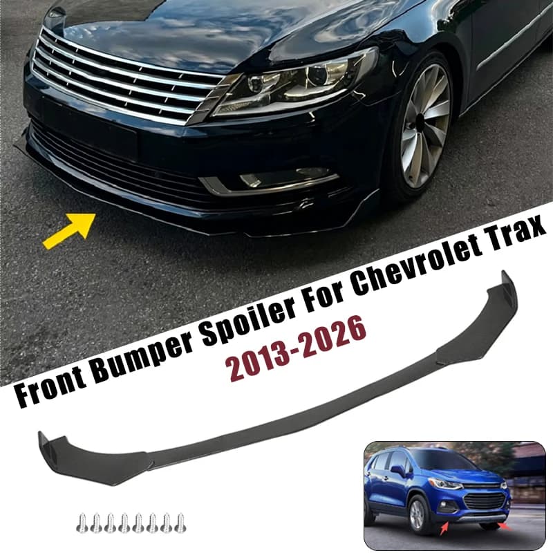 Sport Front Bumper Splitter Spoiler Lip For Chevrolet Trax 2013-2026 5Pcs Adjustable Sectional Car Exterior Tuning Body Kit