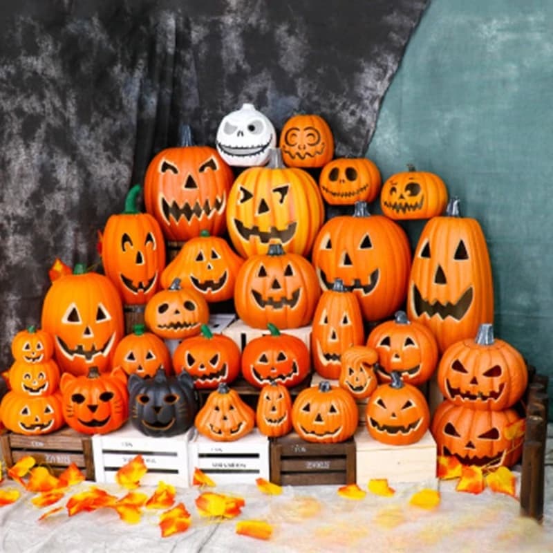Halloween Eccentric Café trio pumpkin lantern lighting venue decoration props pumpkin lantern bar Halloween decorations