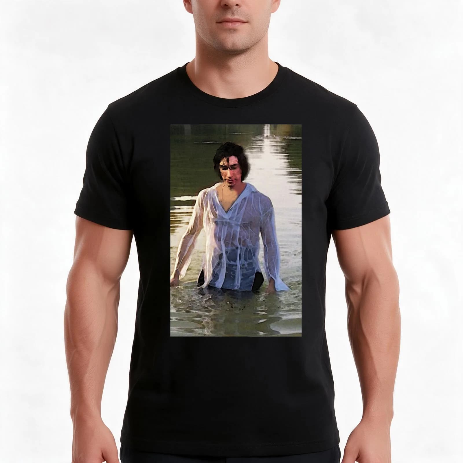 Darcy in space T-Shirt, Summer Casual Cotton Tee, Oversized Streetwear Tops, Vintage Graphic Print, Loose Fit Short Sleeve