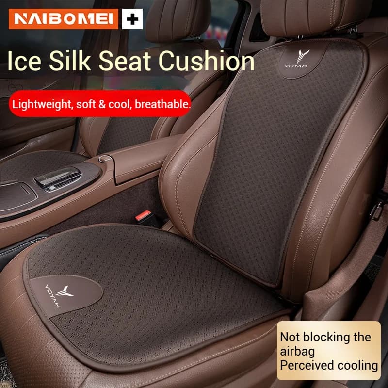 Car Ice Silk Seat Cushion Seat Covers For Voyah Dreampower PHEV ILang Icozy Courage Backrest Mat Rear Seat Cushion Accessory