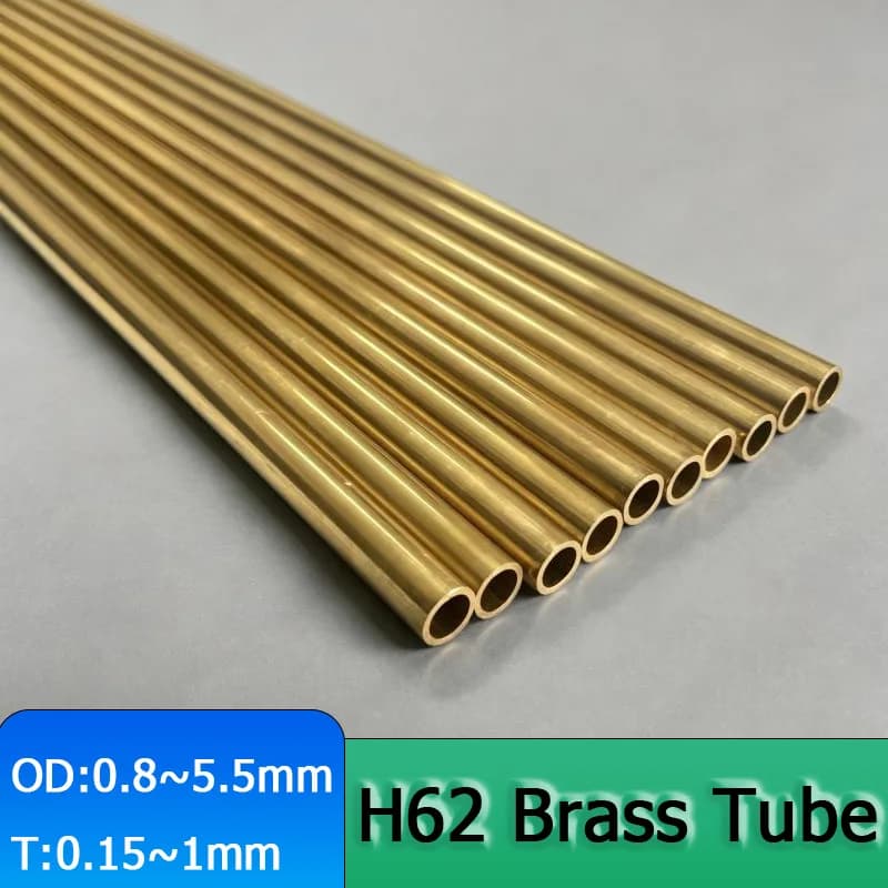 1pcs H62 Brass Tube DIY Length 500mm Brass Round Tube Tube Round Dia 0.8/0.9/1/1.2/1.3/1.5/1.6/1.8/1.9/2/2.5/3/3.5/4/4.5/5/5.5mm