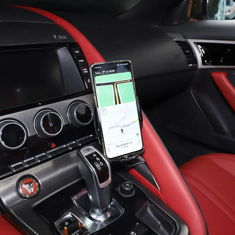 Car Central Control Handle Mobile Phone Holder GPS Navigation Holder Interior Car Accessories for Jaguar F-TYPE 2013-2023