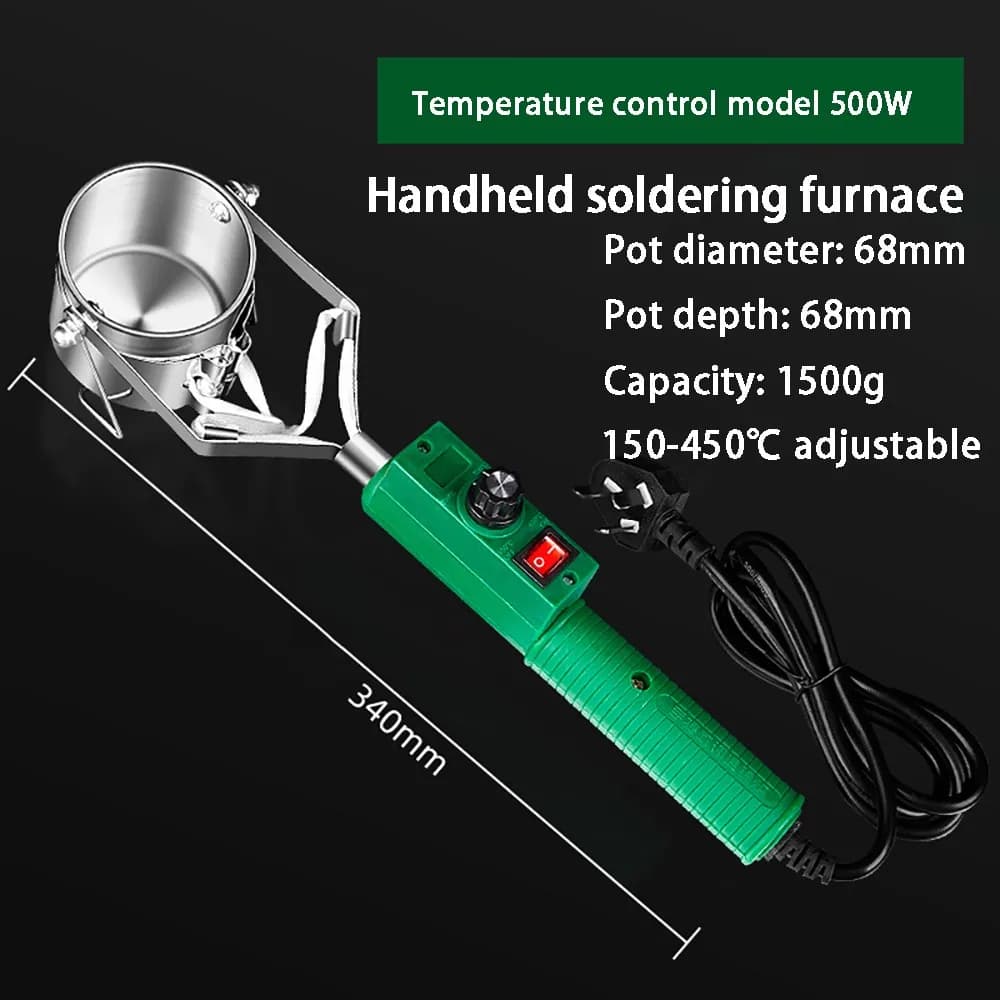 Tin Pot Melting Tin Furnace Household Electric Tin Pot Handheld Soldering Pot Electrician Maintenance Tools Tin Soldering Furnac