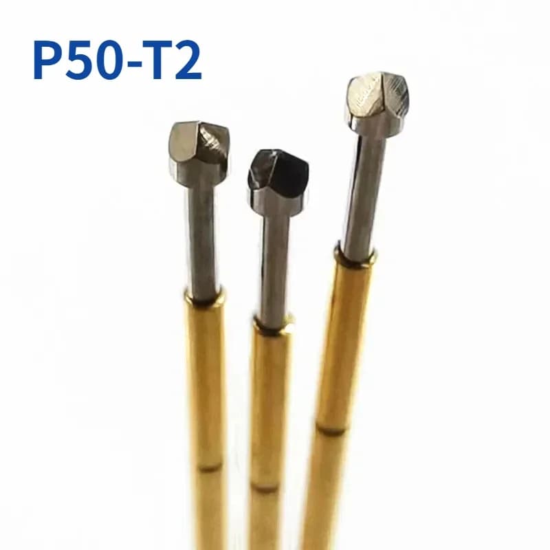 100PCS/Package P50-T2 Diamond Head Spring Test Probe Tube Diameter 0.68mm Length 16.55mm Used for PCB Pogo Pin