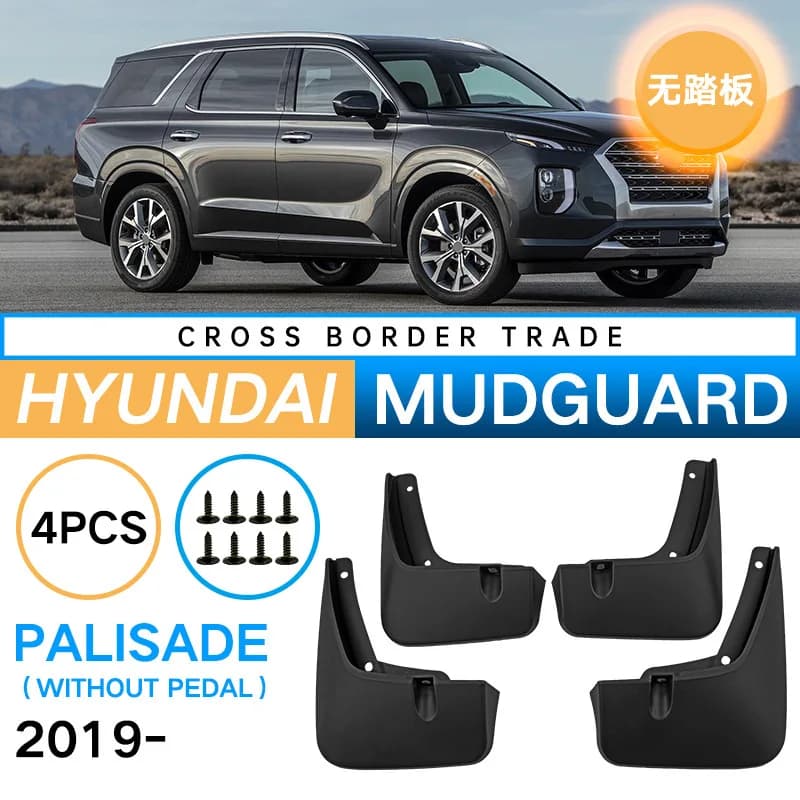 Mud Flaps Soft Rubber Mudguards for Hyundai Palisade 2019-2023 Wheel Fender Mudguard Car Exterior Protector Accessories