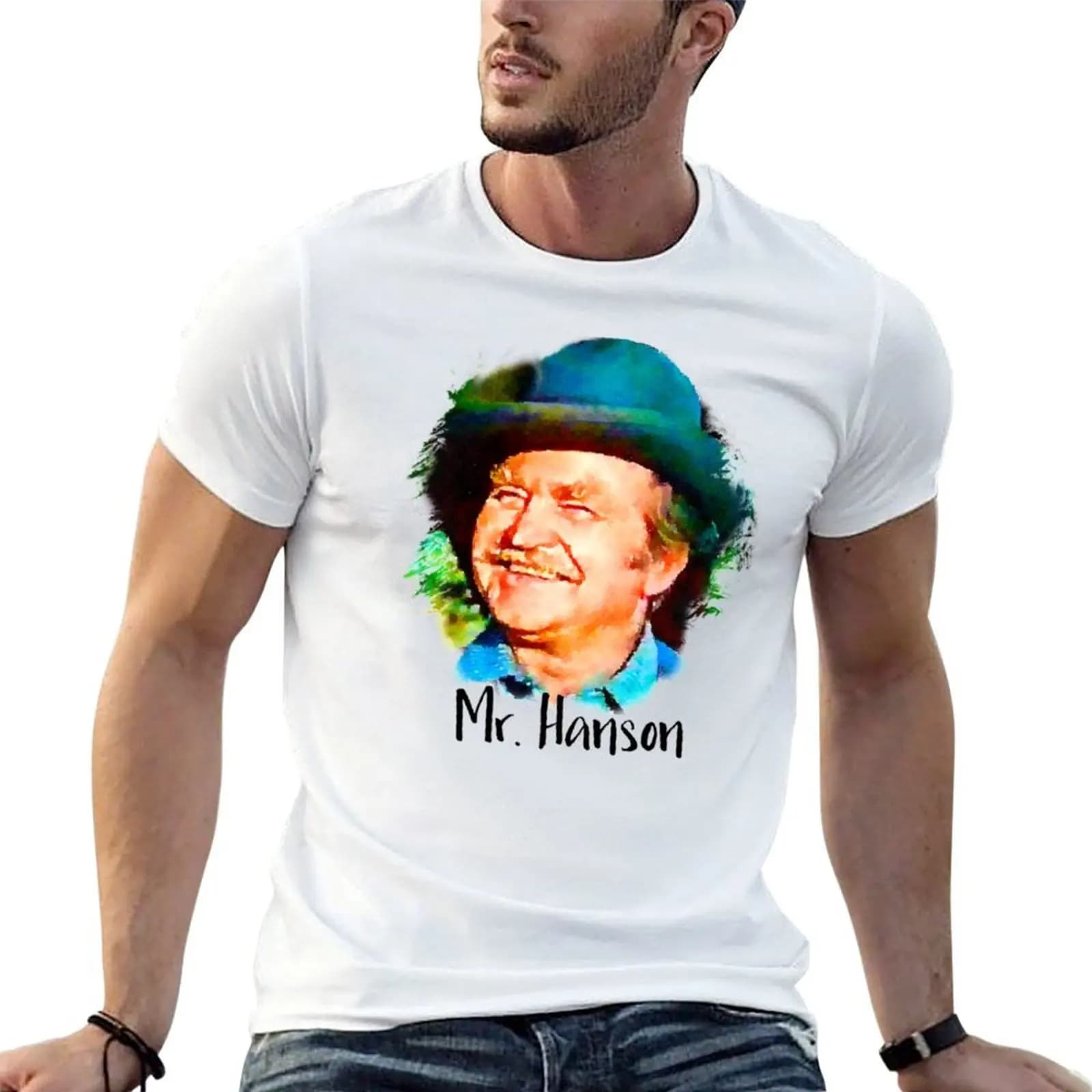 Mr. Hanson Little House on the Prairie T-Shirt vintage anime shirt Clothing plain black t shirts men