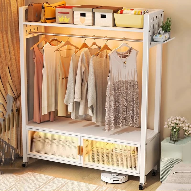 Girls Bedroom Clothes Rack Detachable Aesthetic Storage Layered Clothes Rack Display Closet Perchero De Pie Home Furniture