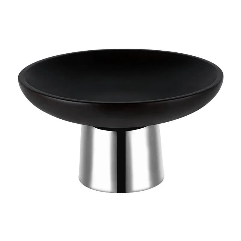 High-grade red oak fruit plate, modern creative stainless steel fruit plate, living room dining table ornament