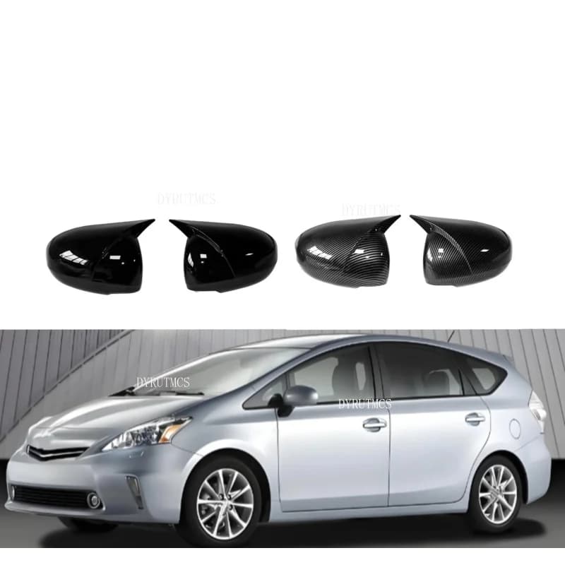 Car  Rearview Side Mirror Cover Fit For Toyota Prius 2010 2011 2012 2013 2014 2015   Wing Cap Rear View Case Trim Carbon Fiber