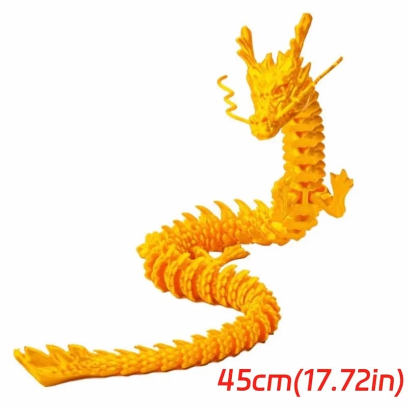 45cm 3D Printed Dragon Movable Wings Conjoined Rotatable Articulated Dragon Full Body Joints Fidget Landscaping Decoration