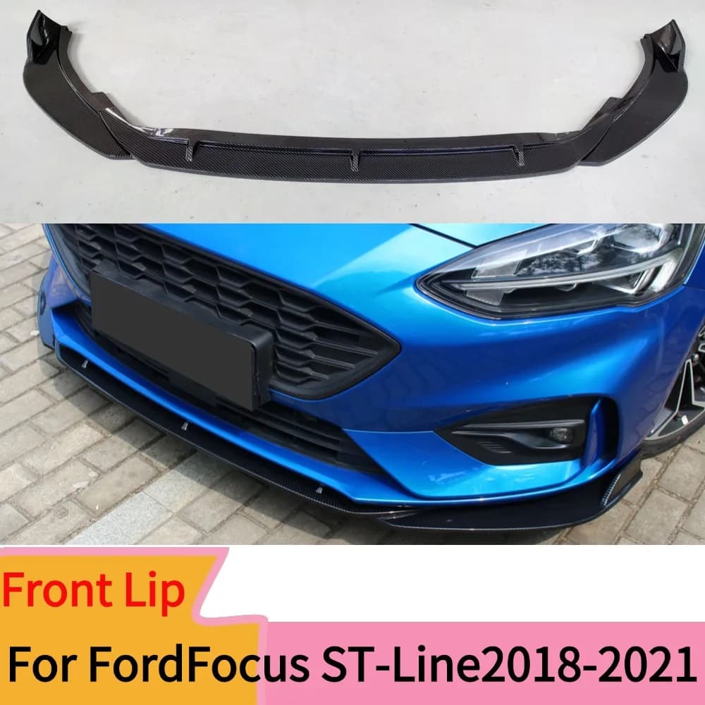 For Ford Focus 4th Gen Mk4 ST-Line 2018 2021 ABS Car Front Bumper Splitter Lip Diffuser Spoiler Guard Body Kits