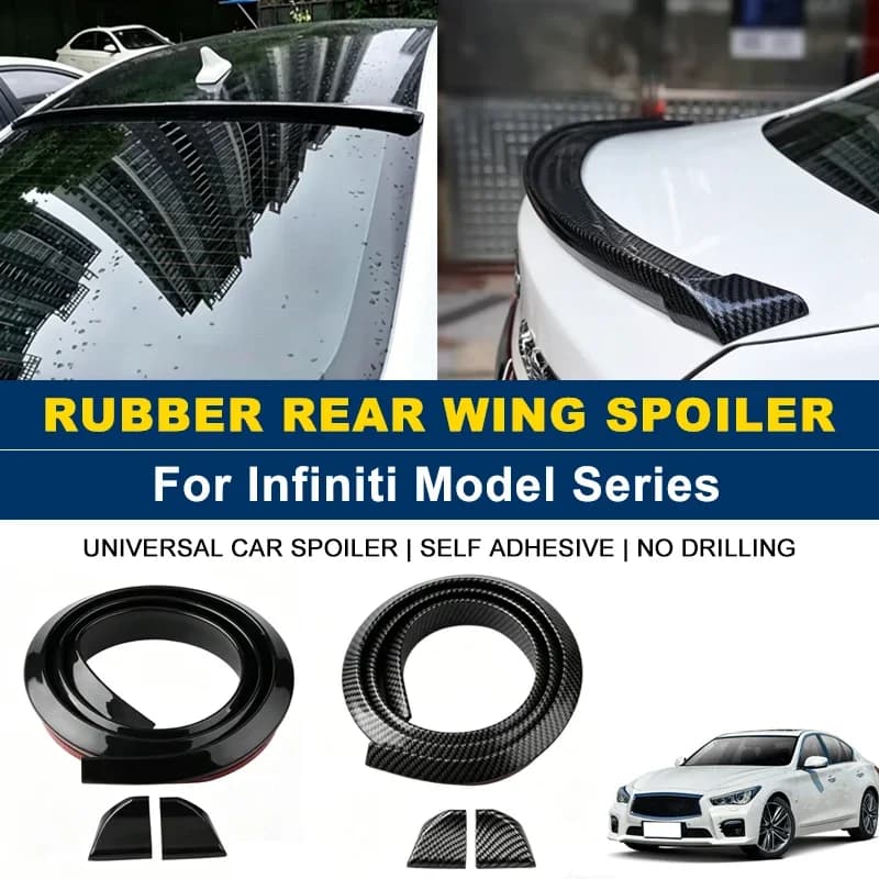 For Infiniti Q50 Q60 Q70 QX50 QX55 QX60 QX80 EX FX G M I30 QX4 1.5M Self-Adhesive Rear Spoiler Wing No Drill Trunk Lip Parts