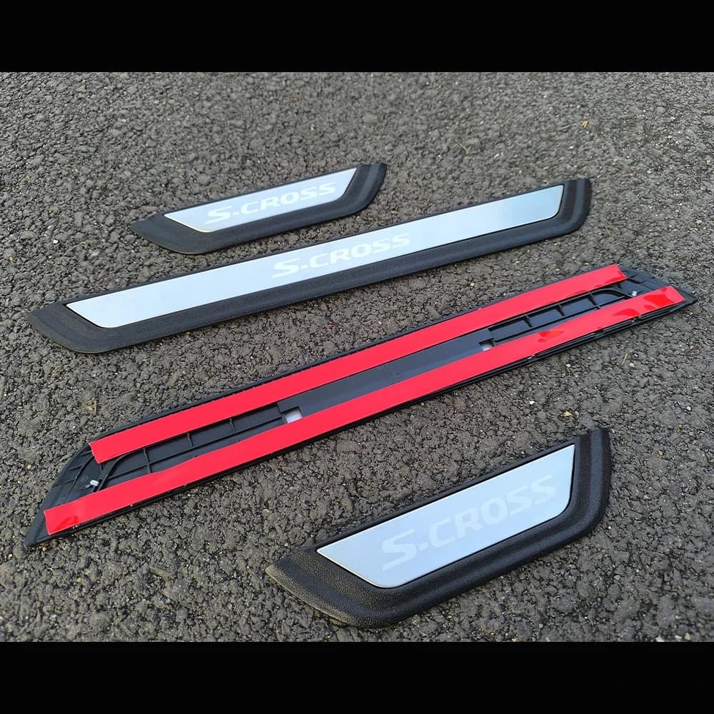 For Suzuki S-Cross 2022 2023 2024 2025 Car Door Sill Scuff Plate Protection Trim Accessories Auto Threshold Styling Stickers