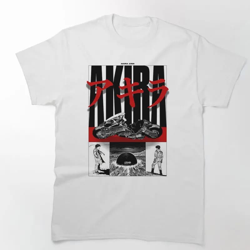Akira Cyberpunk City Explosion Anime Gift T‑Shirt 0807 Retro Sci‑Fi Manga Graphic Tee Shotaro Kaneda Neo‑Tokyo Unisex Streetwear