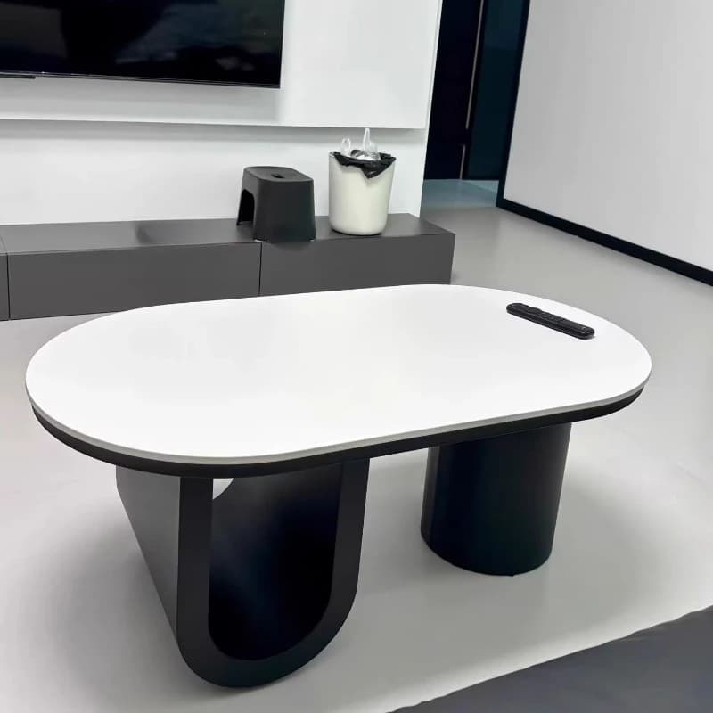 Minimalist rock slab oval coffee table living room home modern simple small apartment tea table