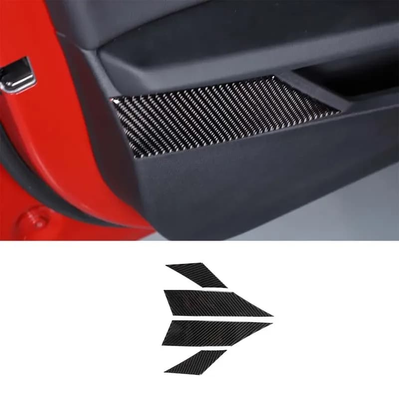 For 2020-2023 BMW 2 Series soft carbon fiber car interior door panel decorative sticker car interior protection accessories 4Pcs