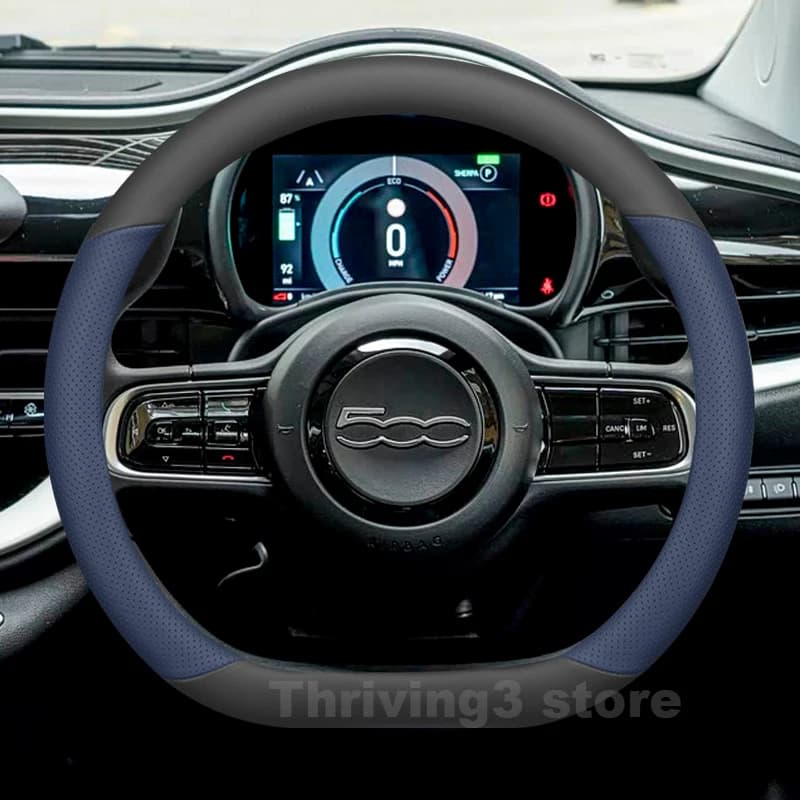 Leather Car Steering Wheel Cover For NEW FIAT 500e 500 600 2020-2025 Covers For Covers Auto Steering Wheel FIAT 500e Accessories