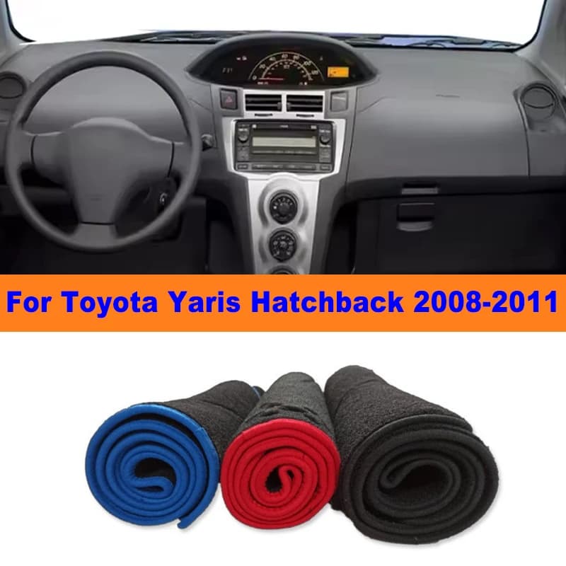 Anti-Glare Dashboard Cover Dash Mat Non-Slip Sun Shade Pad Interior Protector For Toyota Yaris Hatchback 2008-2011 Car Parts
