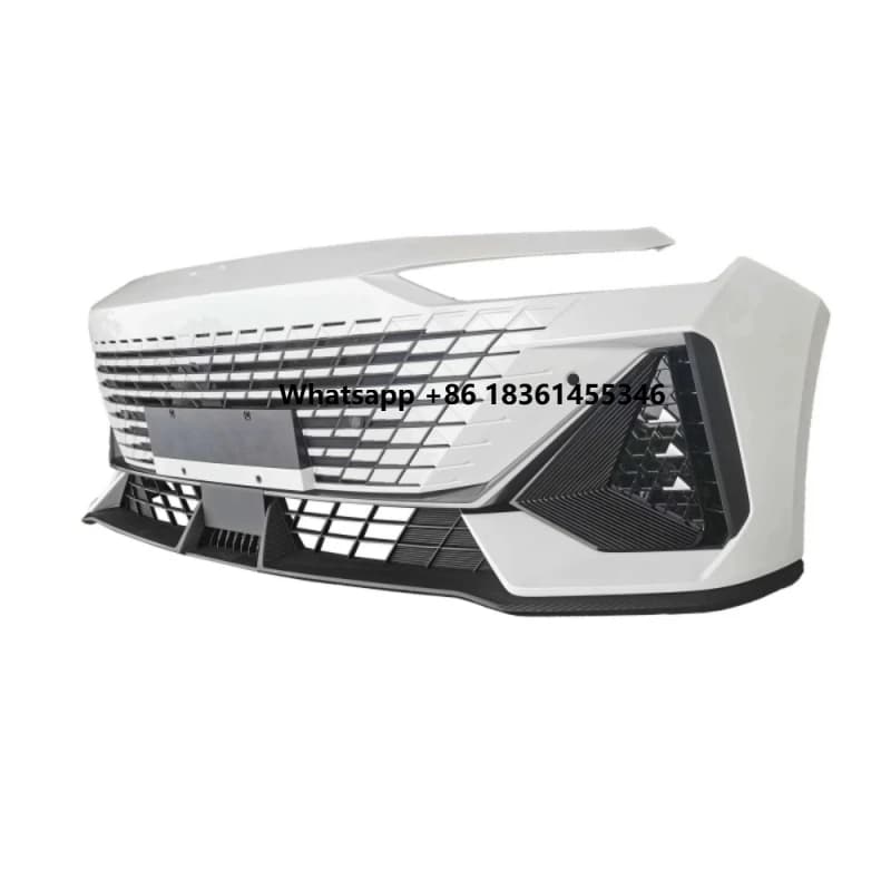 Car front bumper assembly for univ fog lamp frame license plate holder cover