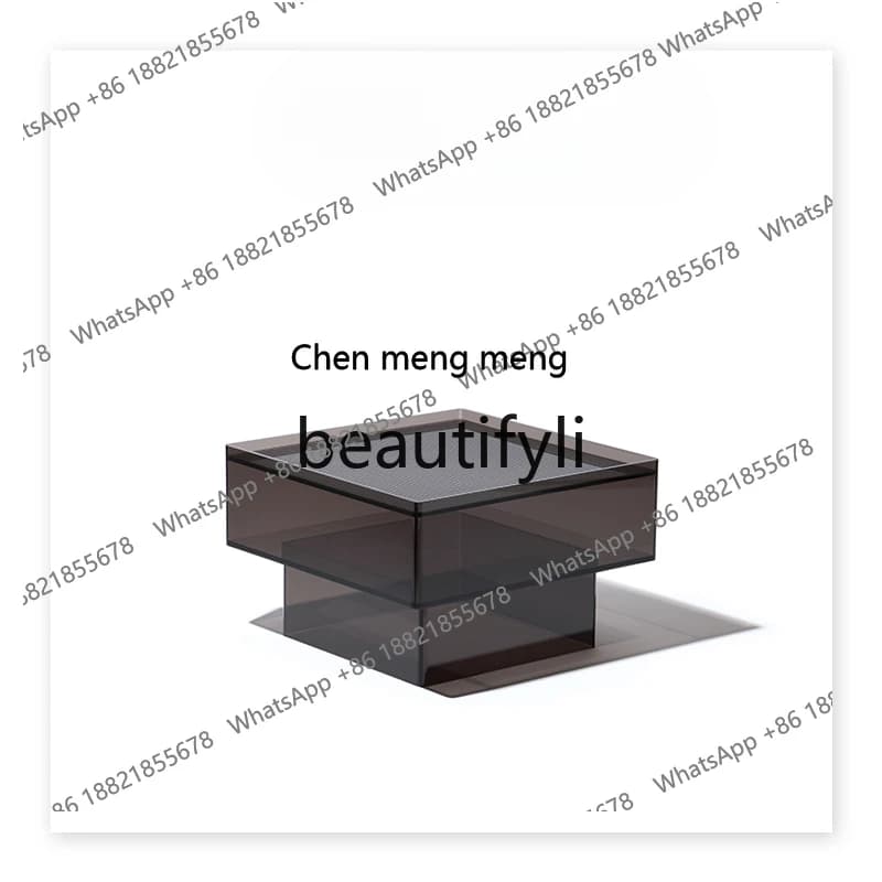 Modern minimalist/casual retro gray black acrylic coffee tableH