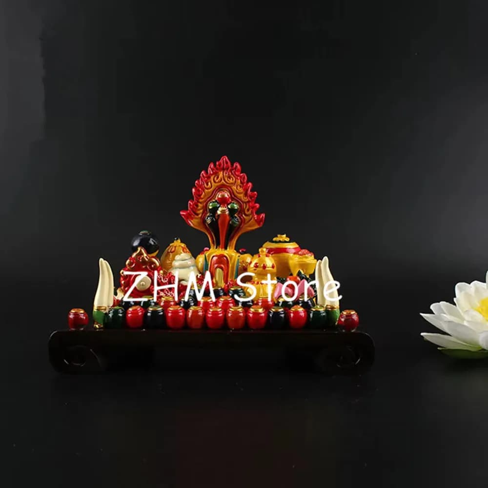 11cm Tibetan Buddhism Painted Esoteric Buddhism Monibao Doma Collection Five Desires For Buddha Treasures Collection