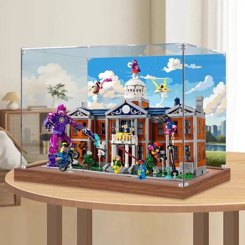 High-definition transparent acrylic display case, dust-proof figure storage box suitable for LEGO set 76294