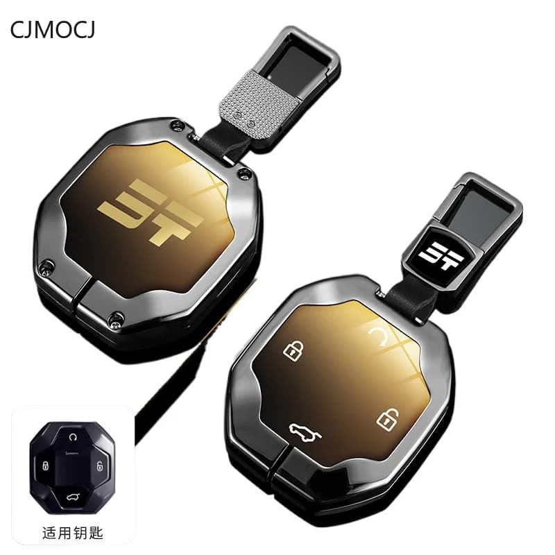 Premium Zinc Alloy Key Cover Case for JETOUR Traveller - Protective Key Fob Shell  Keybag Keychain