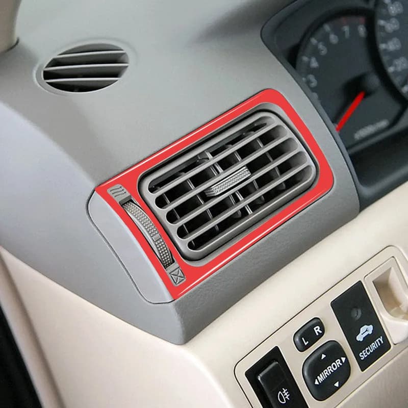 Suitable for 2003-2008 Toyota Corolla Car Interior Modification Piano Black Left and Right Air Outlet Decorative Stickers