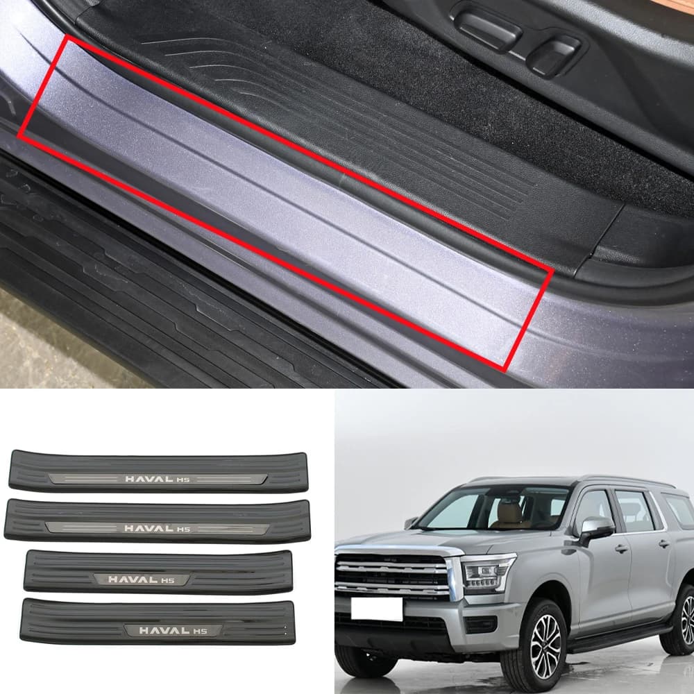Threshold Trim Auto Door Sill Pedal Car Scuff Plate For GMW Haval H5 Protector Stainless Steel Guard Cover Accessories 2023 2024