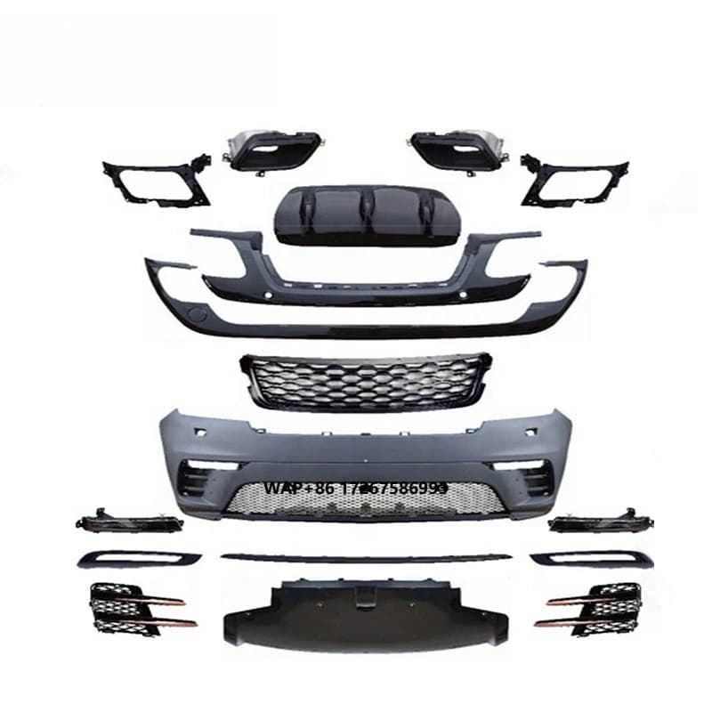New Design Factory Hot Sale Refit Modification Velar Upgrade Facelift Wide Body Kit FRP Material Front Bumper Rear Bumper