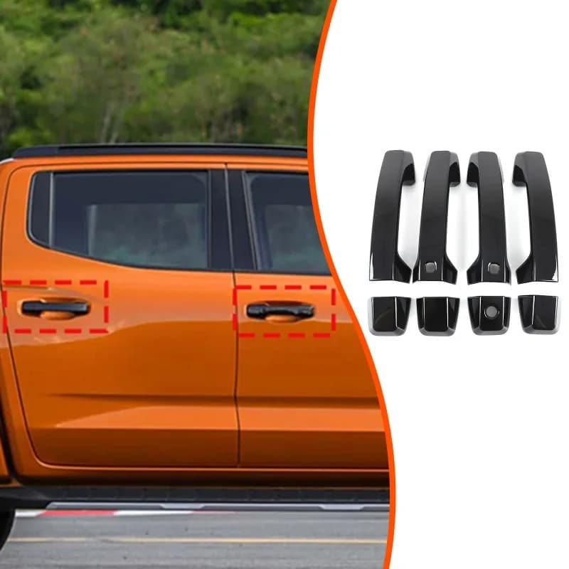 8pcs ABS Door Outer Handle Cover Protective Shell Trim Sticker For 2024+ Mitsubishi L200 Exterior  Accessories