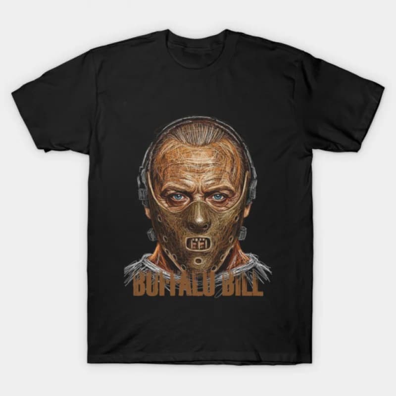 0426 Silence of the lambs Horror movie Hannibal Gift t shirt Dr Lecter Scary Cannibal Graphic Clothes All size Tee S-6XL