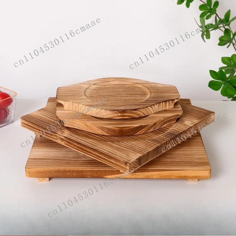 Stone pot table mat,heat insulation board,wooden mat,thickened teppanyaki mat,wooden bowl mat,heat insulation wooden board