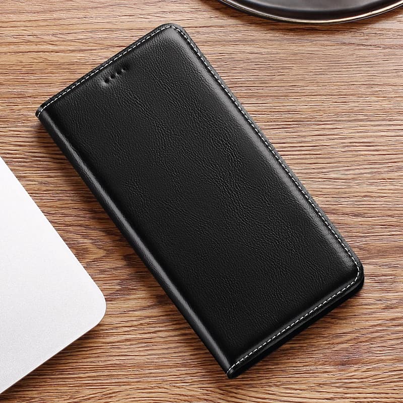 For Asus Rog Phone 3 5 5S 6 6D 7 8 9 Pro Ultimate FE Babylon Pattern Of Genuine Leather Flip Phone Case Cowhide Scratch Proof
