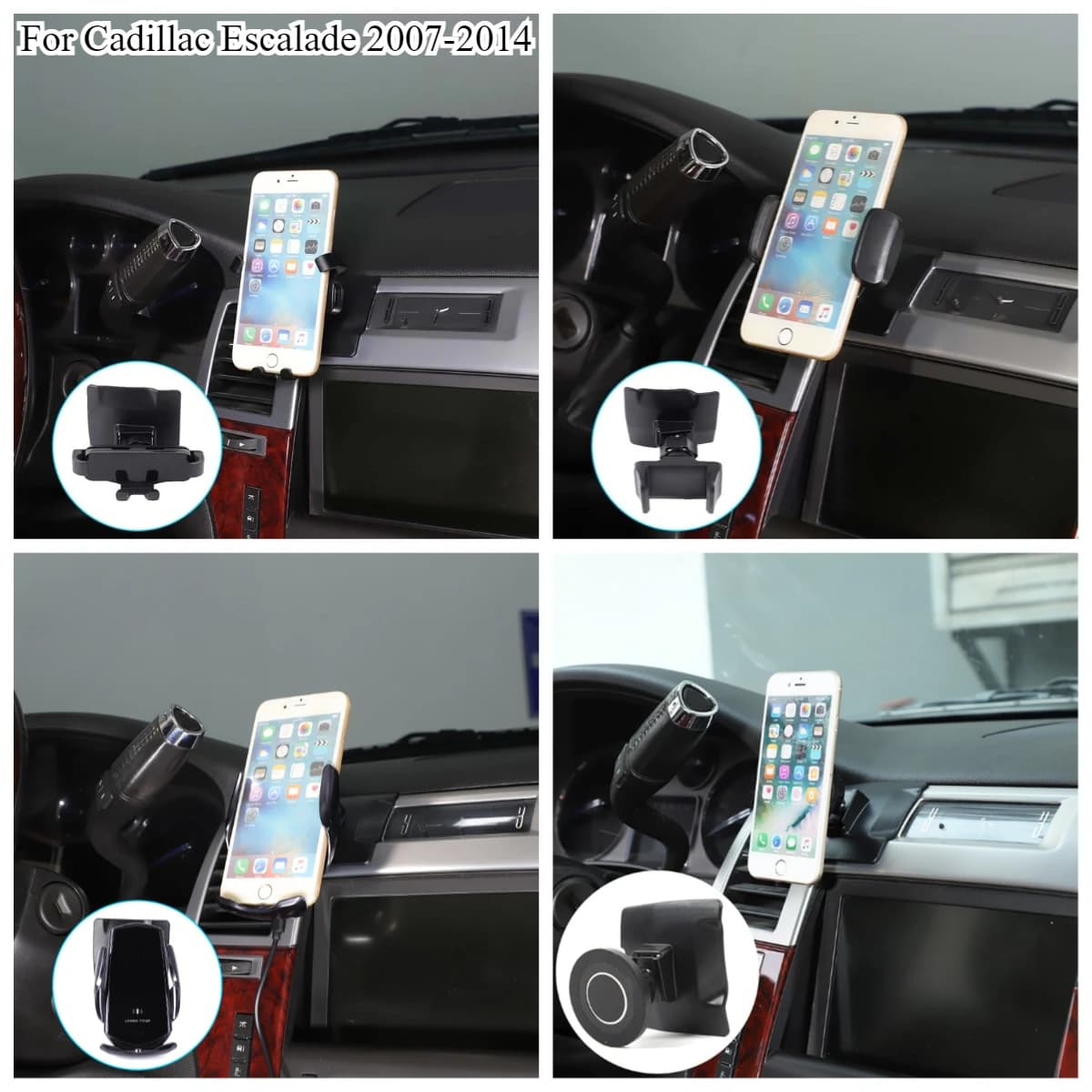 For Cadillac Escalade 2007-2014 Magnetic suction Phone Holder Car Mobile Wireless Charging Mount Special Fixed Base Accessories