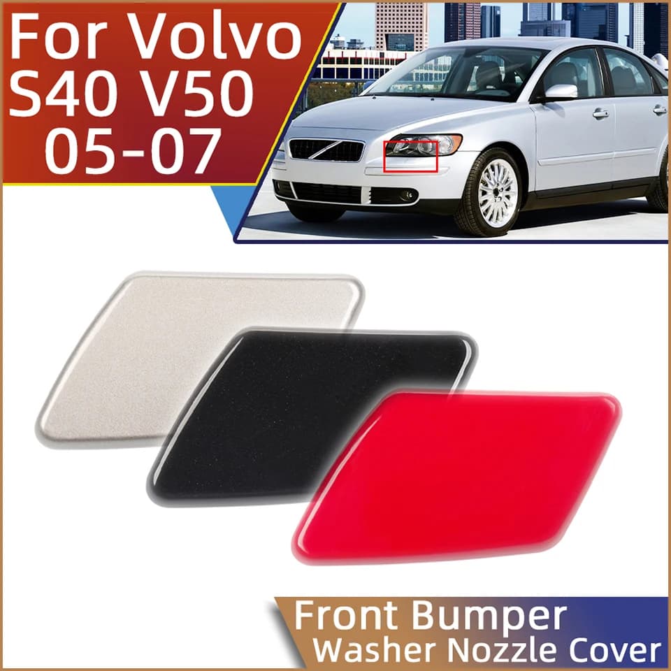 For VOLVO S40 V50 2005 2006 2007 39991798 39991799 Auto Part Front Bumper Headlight Washer Cover Headlamp Jet Spray Nozzle Cap