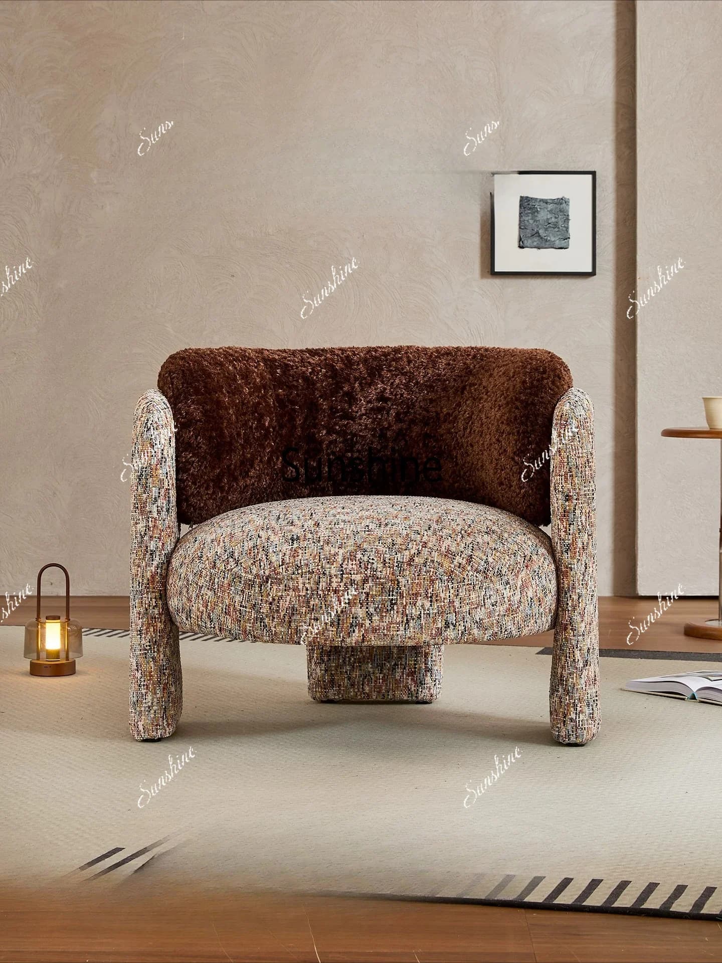 Light luxury single sofa modern simple fabric living room high-end leisure chair T*