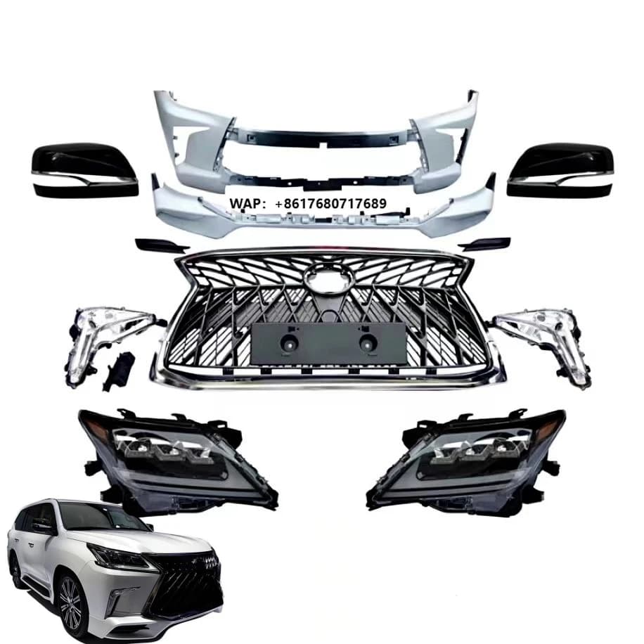 2016 Style Facelift Body Kit for LX570 2008-2015 Upgrade to 2016-2022 TRD Front Bumper and Fender Conversion Auto Parts