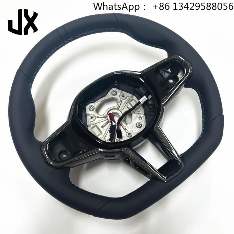 For BMW 3 4 5 6 7 Series X3 X4 X5 X6 X7 Z4 Leather Steering Wheel Luxury Carbon Fiber Retrofit Car Accessories Red for 2 Series