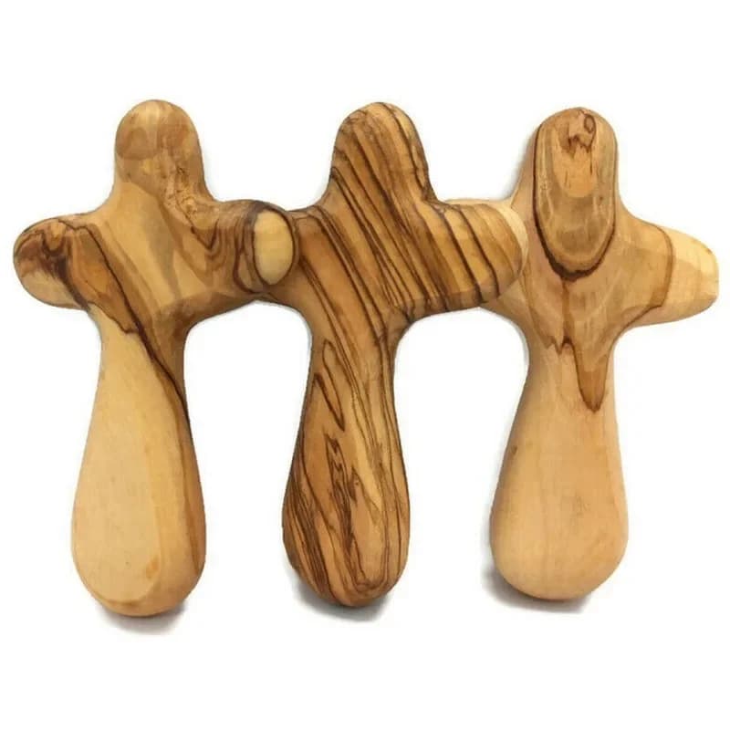Olive Wood Cross Prayer Wooden Decorative Cross Olive Wood Prayer Handle
