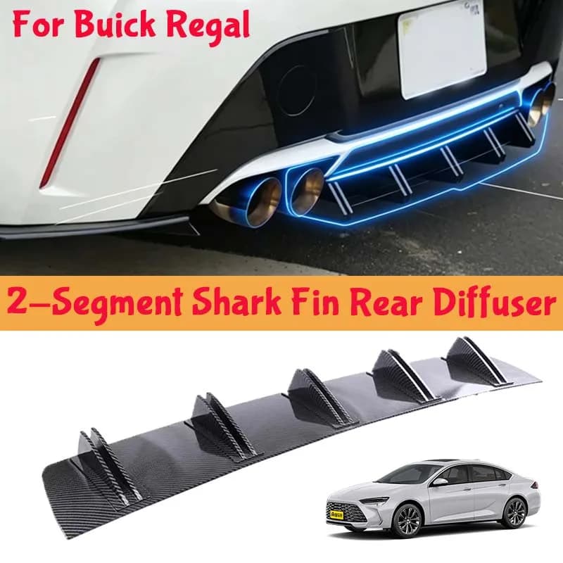 For Buick Regal Shark Fin Rear Diffuser Split Chassis Spoiler Auto Aerodynamic Parts Aerodynamic Modification